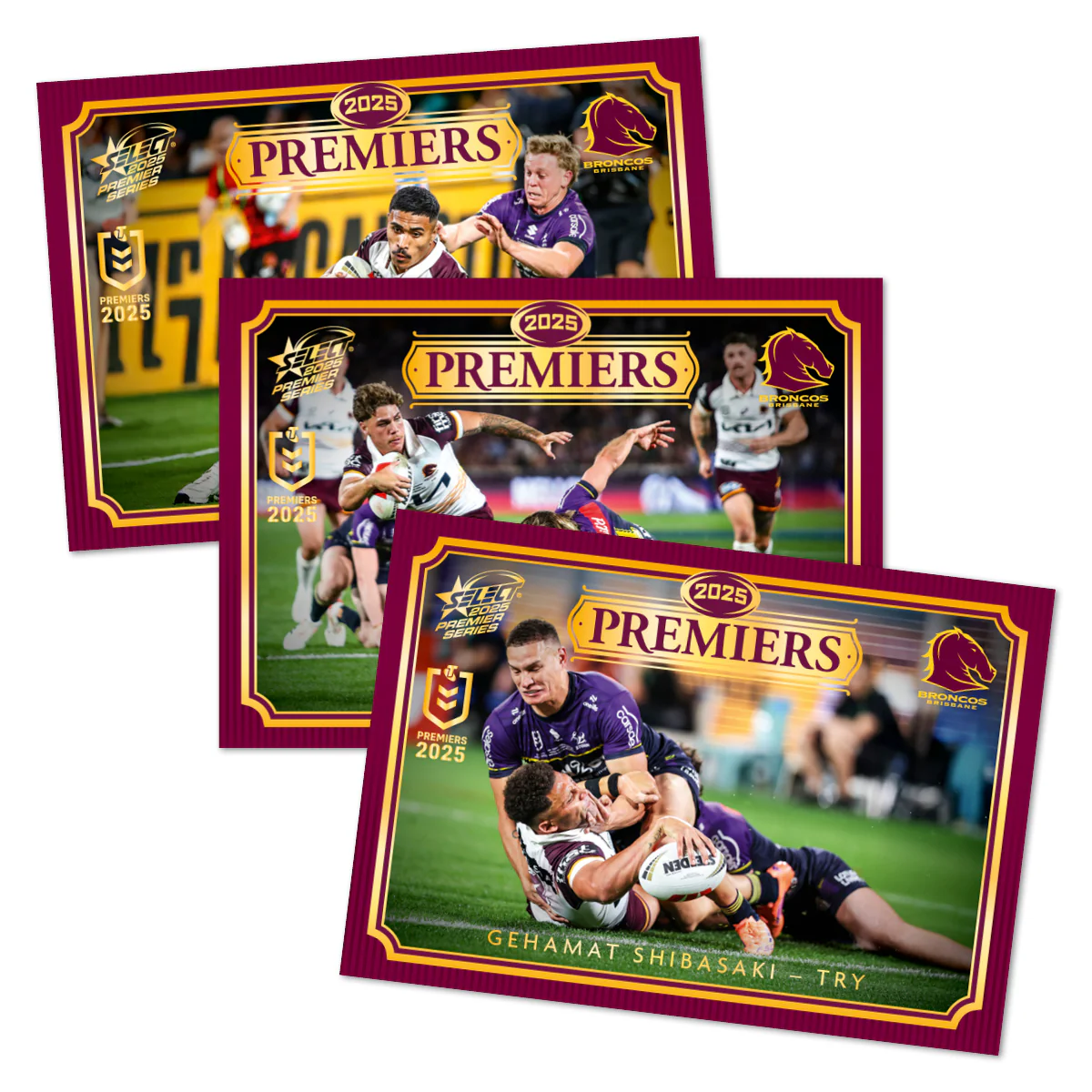 2025 NRL Brisbane Broncos Premiers Limited Edition Card Set - Image 9